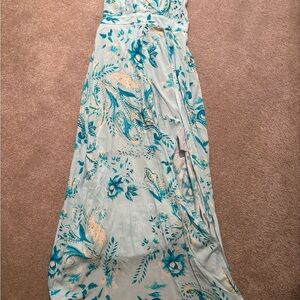 NWT Cupshe Women's Dusk Delight Tropical Maxi Beach Dress Sz Medium